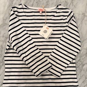 Armor Lux 3/4 sleeve Breton Striped Shirt Cotton Jersey with Tags